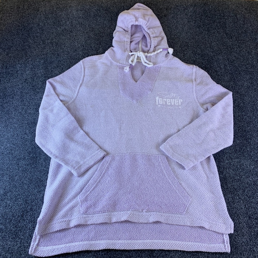 Ocean Drive Knit Baja Hoodie Womens Large Light Lavender Salty Forever Logo